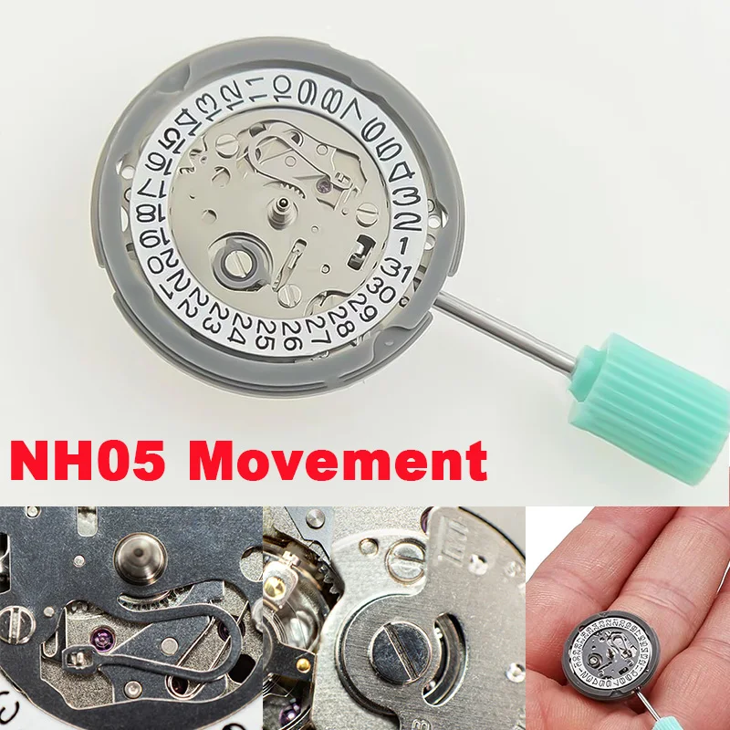 Japan NH05 NH05B Movement High Accuracy Automatic Mechanical Watch Wrist Movement 3 Digit Calendar Movement Date Set Accessorie
