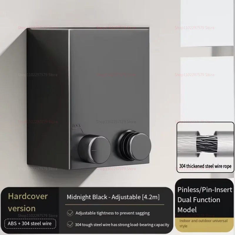 Retractable Clothesline Wall-Mounted Without Holes Indoor And Outdoor Universal Clothes Drying Quilts Are Small And Invisible