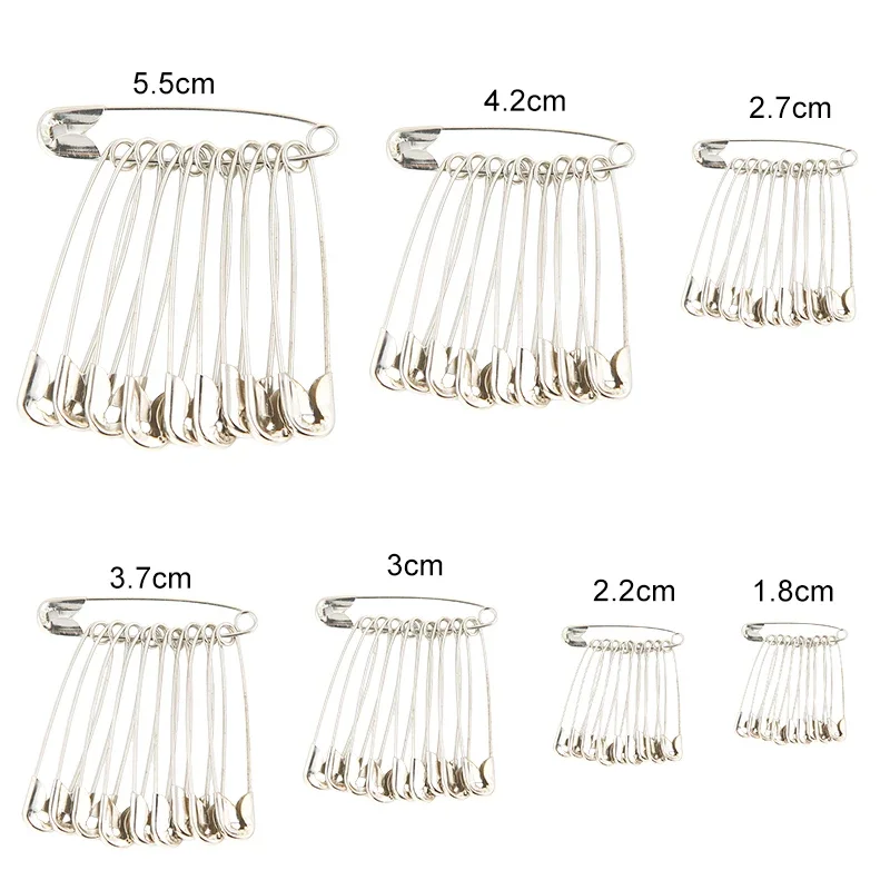 MIUSIE 100 قطعة/المجموعة دبابيس الأمان DIY بها بنفسك أداة الخياطة ملحق الفولاذ المقاوم للصدأ إبرة كبيرة دبوس الأمان بروش صغير الملابس والاكسسوارات #4