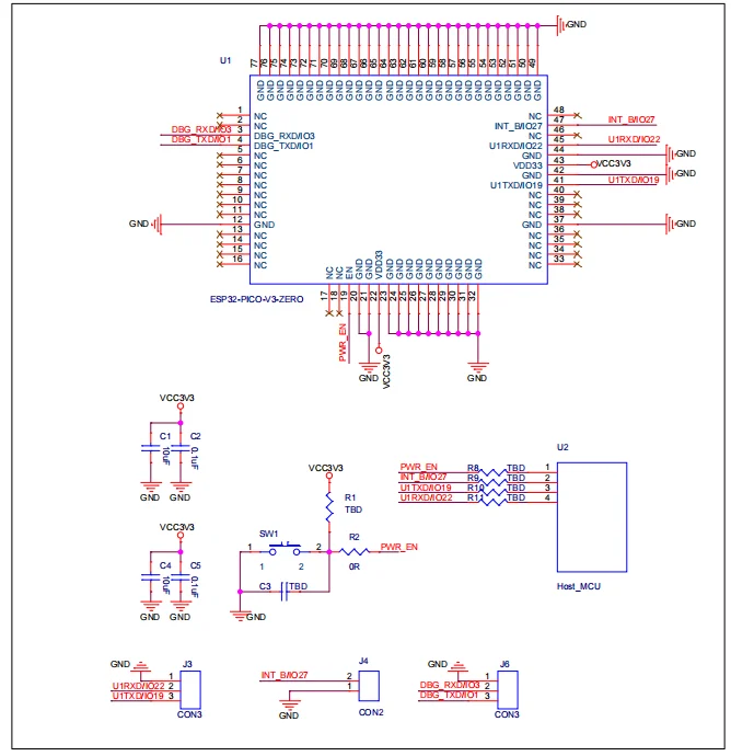 ESP32-PICO-V3-ZERO модуль Alexa Connect Kit (ACK) 2,4 ГГц WiFi Bluetooth 4 Мб флэш-памяти