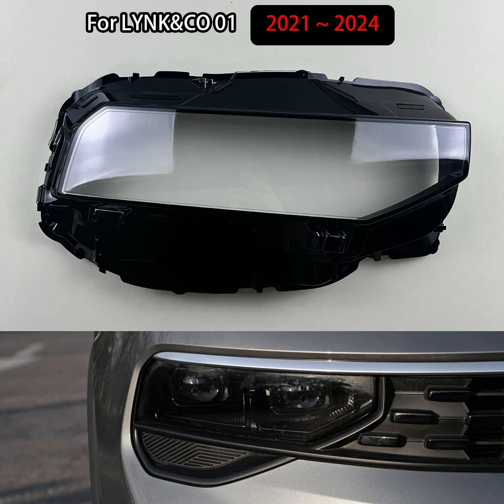 

For LYNK&CO 01 2021 2022 2023 2024 Front Headlight Cover Headlamp Lamp Shell Mask Lampshade Lens Plexiglass