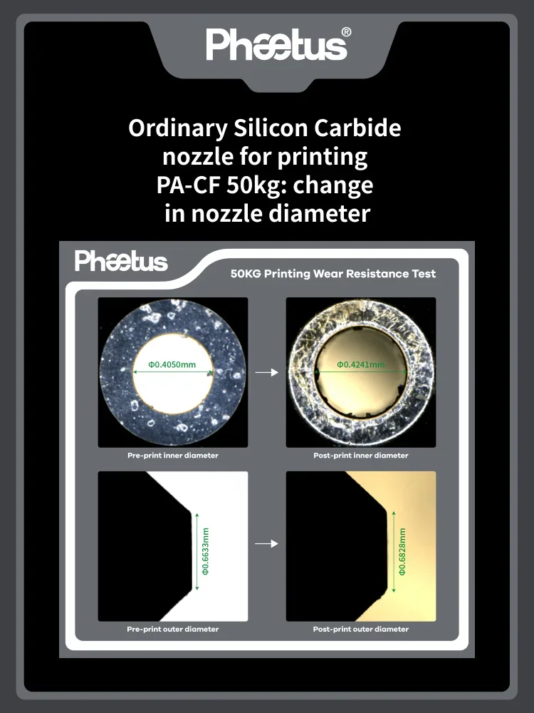 Phaetus Upgraded Conch Hotend / Conch Hotend Plus EndCoat Nozzle / Silicon Carbide Nozzle For Bambu Lab X1 P1 Series 3D Printers