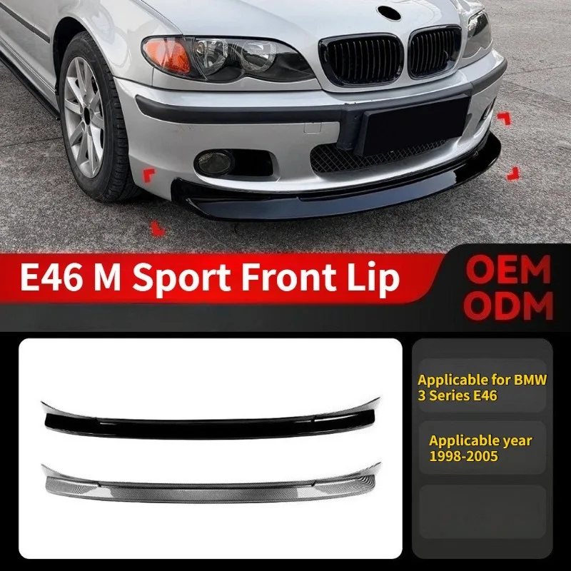 

Front Bumper Lip Spoiler Applicable for BMW 3 Series E46 M Sport 1998-2005 Front Body Kits Automobile Modification Accessories