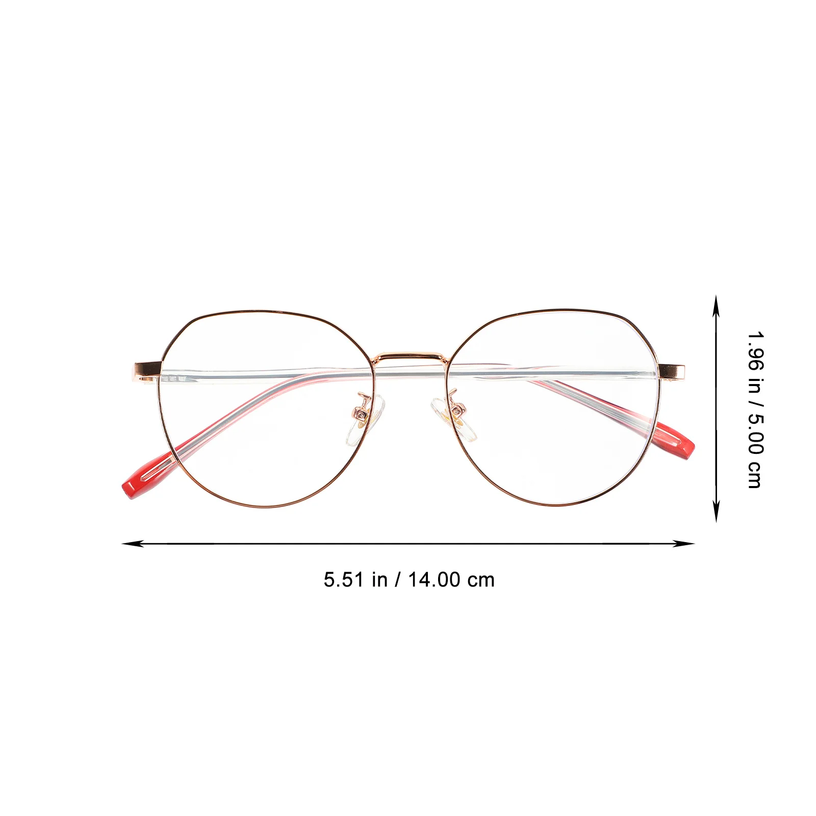 

1Pair Blue Blocking Eyeglasses Retro Optical Metal Frame Glasses Anti Blue Light Lightweight Vintage Decorative Glasses Fashion