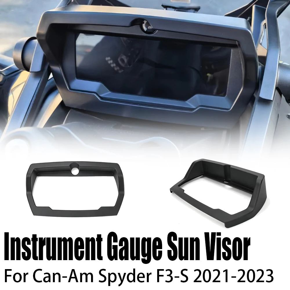 Black Instrument Gauge Sun Visor Cover for Can-Am Spyder F3-S 2021-2023 Meter Protector Guard
