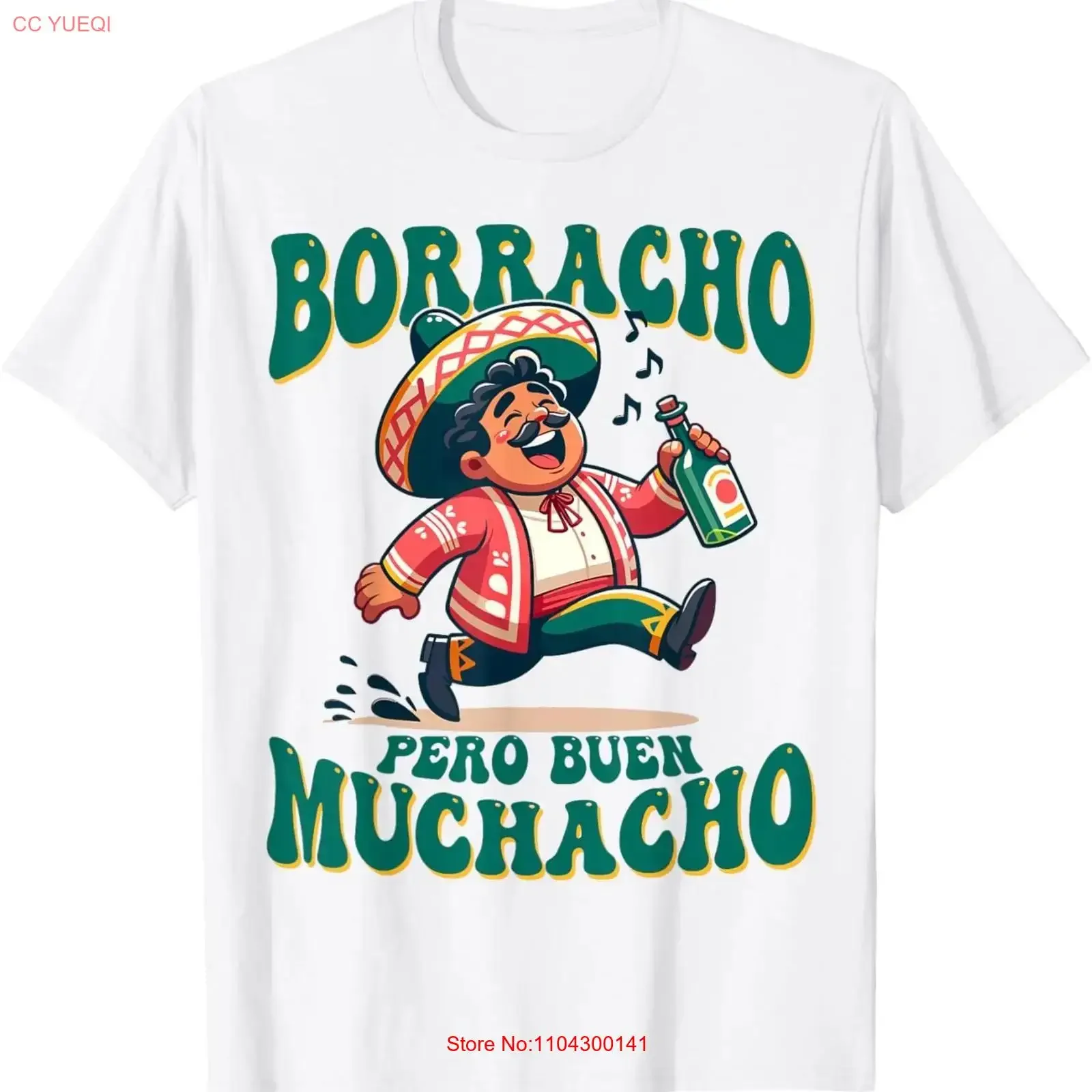 Borracho Pero Buen Muchacho Funny for Mexican Men T Shirt long or short sleeves vintage Washed Stylish Comfortable Soft