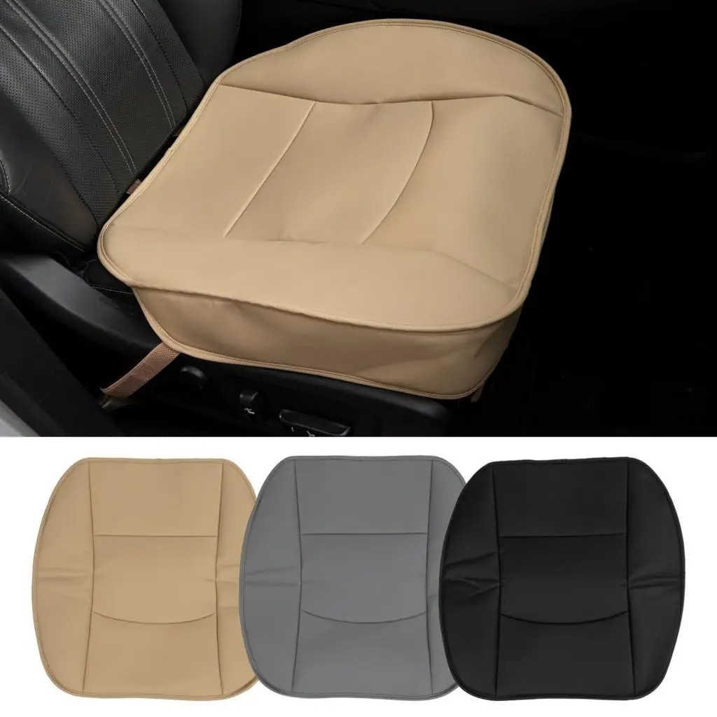 Front Car Seat Cover PU Leather Seat Cushion Automobiles Seat Protector Universal Chair Pad Mat For Baby Child Black Beige Grey