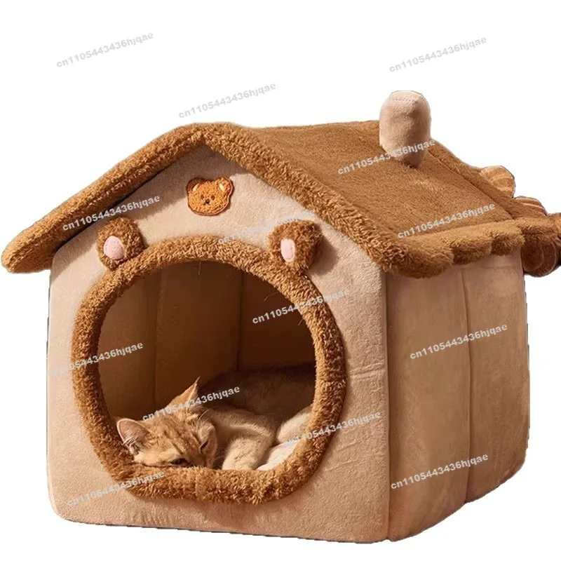 Semi-enclosed House, Warm in Winter, Cat Antifreeze and Dirt-resistant, Removable and Washable Assembly