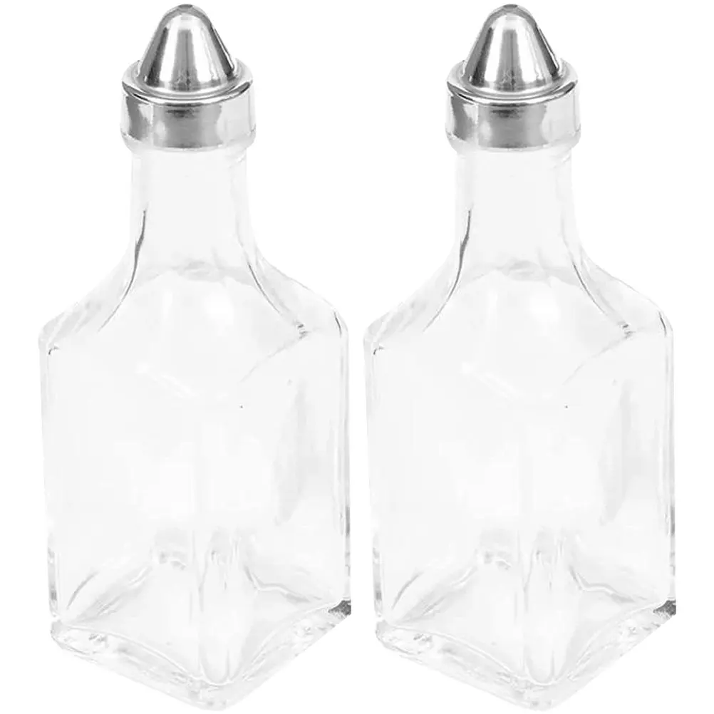 2Pcs Oil Bottle Glass Cruet Multi-Function Vinegar Dispenser Household Sauce Container Kitchen Accessory Home Accessory