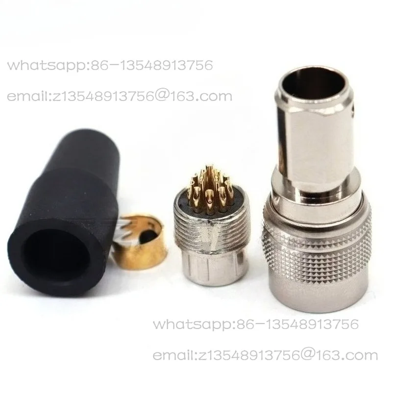 Connector Plug 12-pin Hole HR10A-10P-12S Straight Elbow Industrial Camera Data Cable Spot