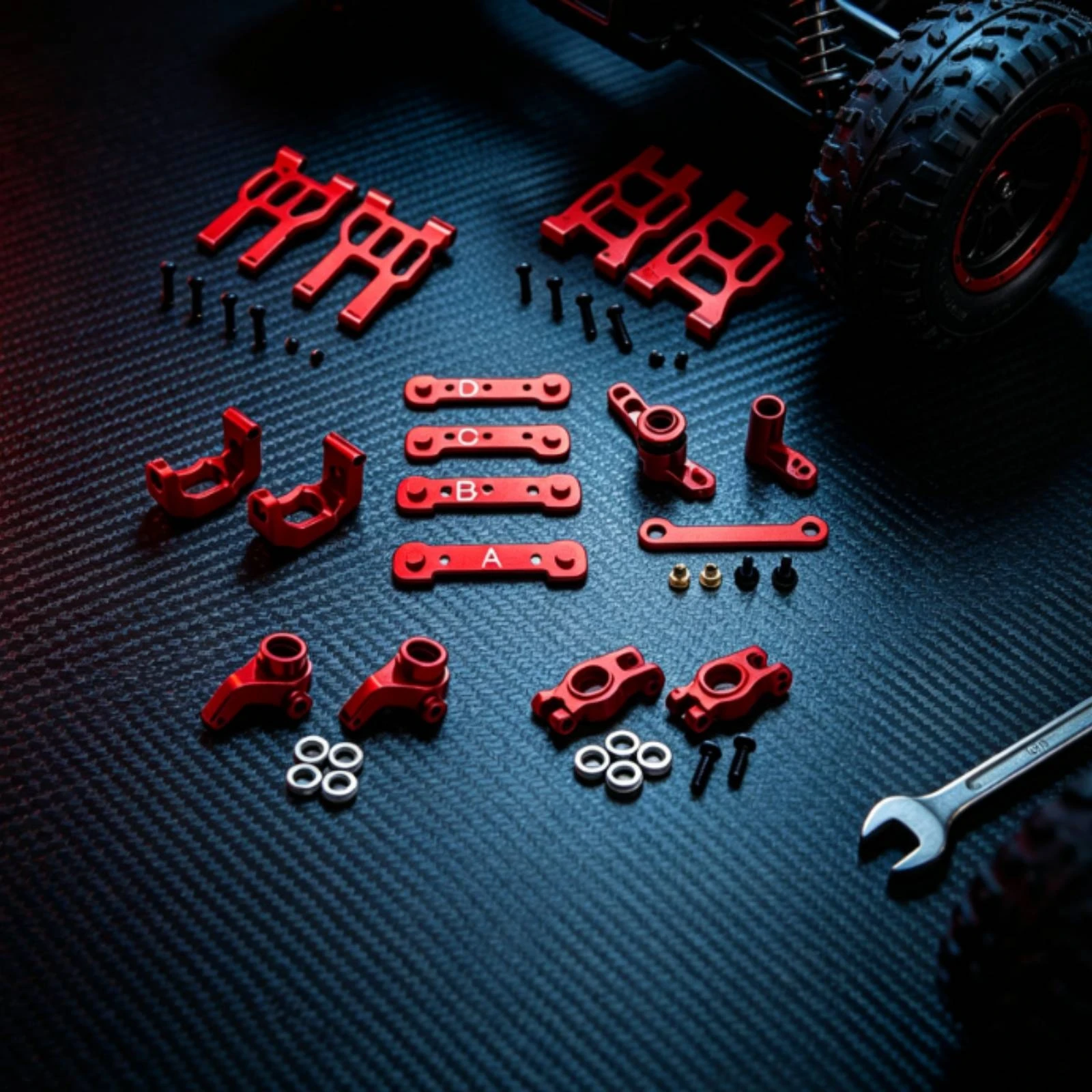 Aluminum Upgrade Kit High-Performance Linkage System Arms with Steering Cups RC Steering Cup Set Long-Lasting RC Car Replacement