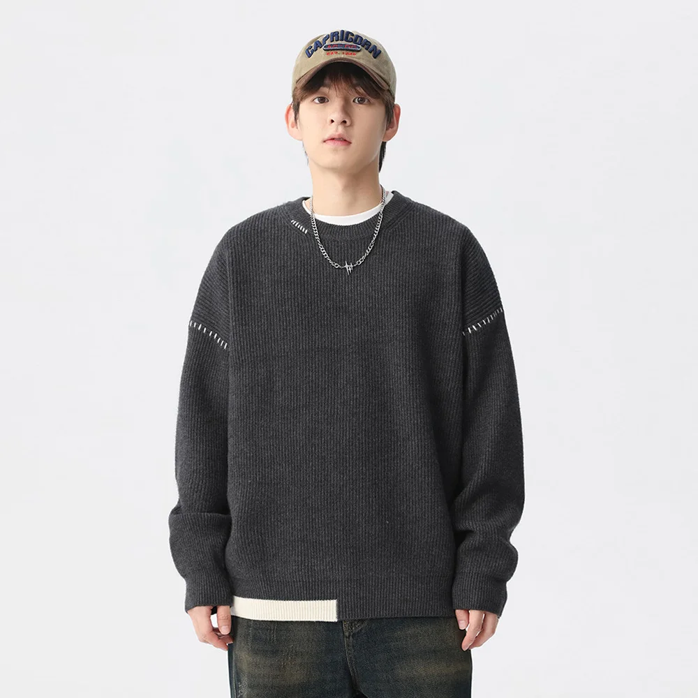 Spring Autumn Sweater Men's Streetwear Fashion Loose Casual Pullover Knitted Sweater Women Oversize Couple Christmas Sweater