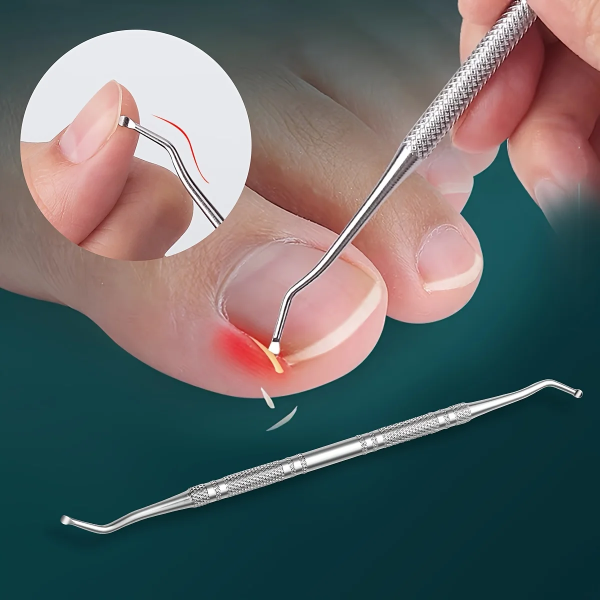 Nagellackentferner-Set aus Edelstahl – Gelschäler, Schaber und Reinigungsset für Hände, Füße – geruchlose Maniküre- und Pediküre-Pflege