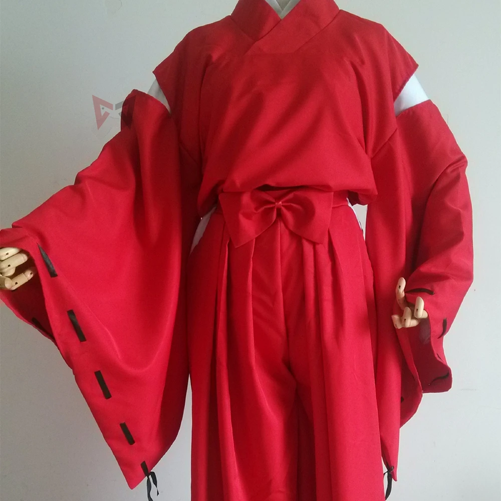 New Anime Red Cosplay Costume Carnival Halloween Arthur Curry Fancy Red Kimono Ears Headwear Wig Necklace Custom Made