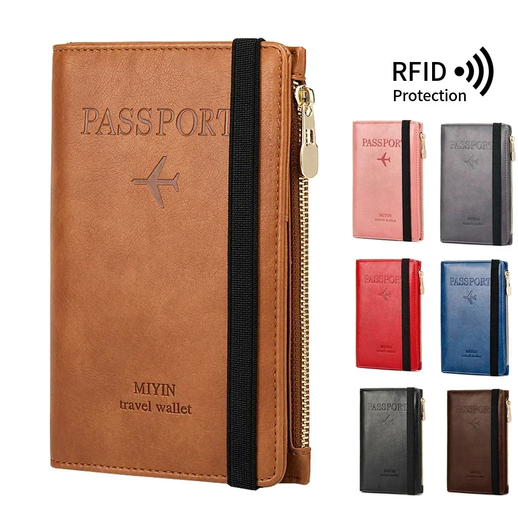 RFID ANTI Blocking Thin Passport Holder Cover Case Travel Wallet for Men Women Multi-Function ID Bank Card Holder Akcesoria