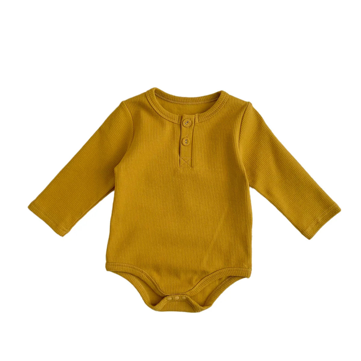 2023 New In Infant  Baby Jumpsuits Cotton Bodysuits Newborn Boys Girls Summer Full Sleeve Solid Color Outfits Sleeper Kids