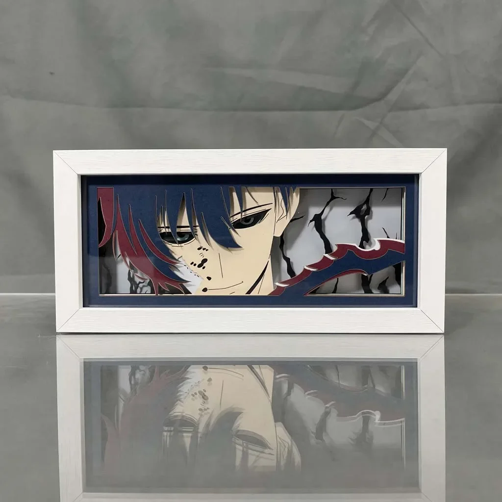 Solo Leveling Anime Peripherals Sung Jin Woo Figure Led Light Paper Cut Shadow Box Figures Lightbox Ornaments Toys Kids Gifts