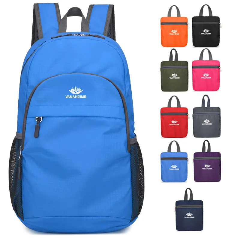 Backpack outdoor travel light folding waterproof large capacity backpack men and women fashion