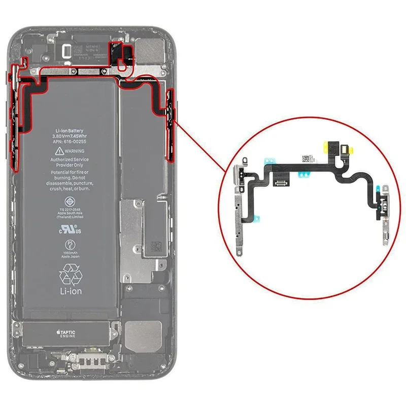 

Volume buttons flex cable for iPhone 7 7plus 8g 8 plus X XR Xs xsmax with mute switch replacement