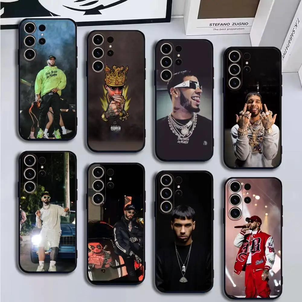 

Rapper a-Anuel AA Real Phone Case For SamsungS25,24,21,22,23,30,Ultra,20,Plus,Fe,Lite,Note,10,9,5G Black Cover