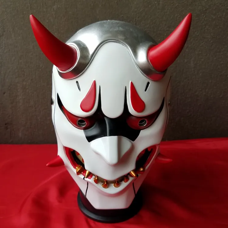 

Evil Ghost Mask Cos Watchman Genji Helmet, Halloween Horror Dress-up Japanese Mask Pioneer, Demon Prajna