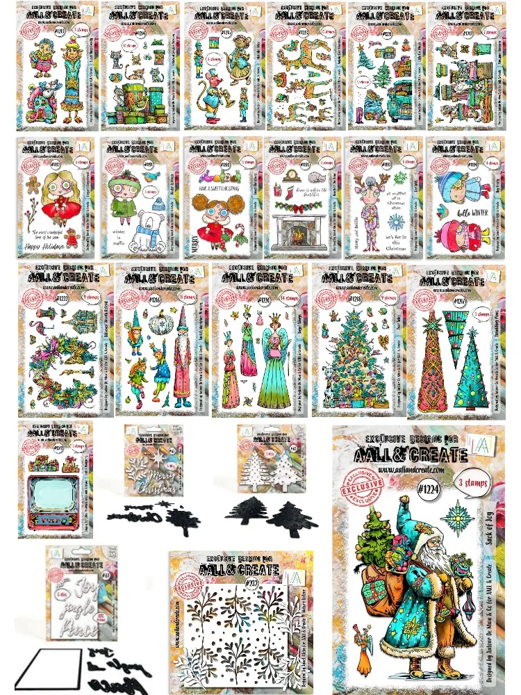 Timbres en Silicone transparent, bon atelier du père noël, pochoir de décoration pour journal intime, modèle de gaufrage, carte de vœux à faire soi-même