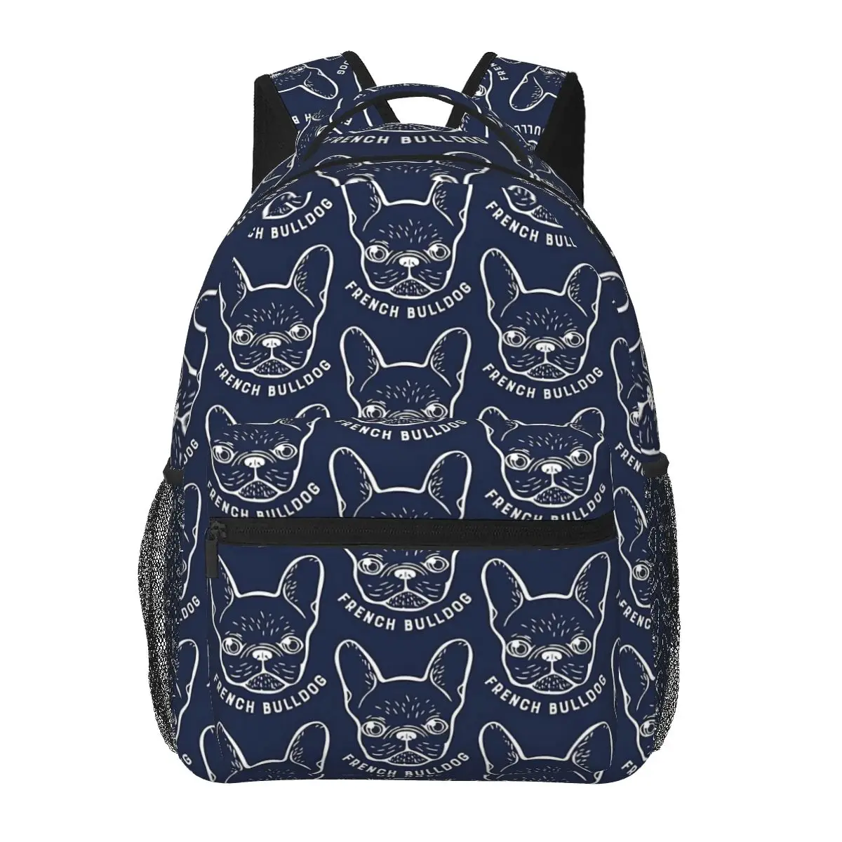 

French Bulldog Line Art Backpack for Girls Boys Travel RucksackBackpacks for Teenage school bag