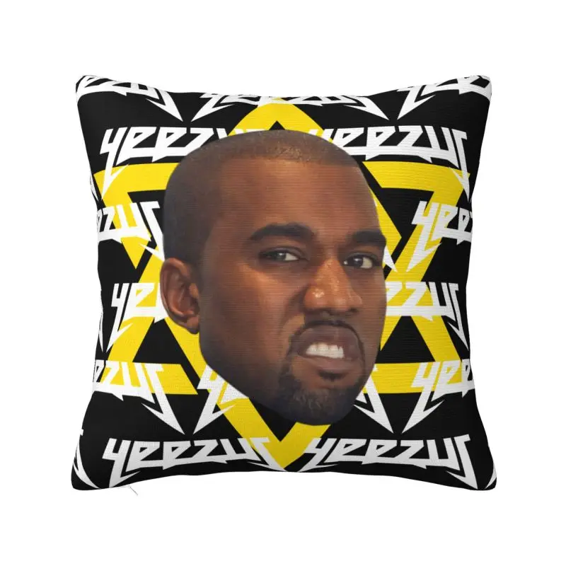 Custom Nordic Style Kanyes West Singer Head Throw Pillow Case Decoration Square Cushion Cover Pillowcover for Living Room