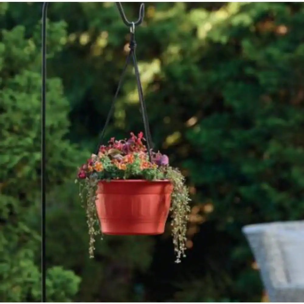

Plant Pots, Eleanor Burnt Colonnade Plastic Hanging Basket Planter Made durable and lightweight for both indoor and outdoor use