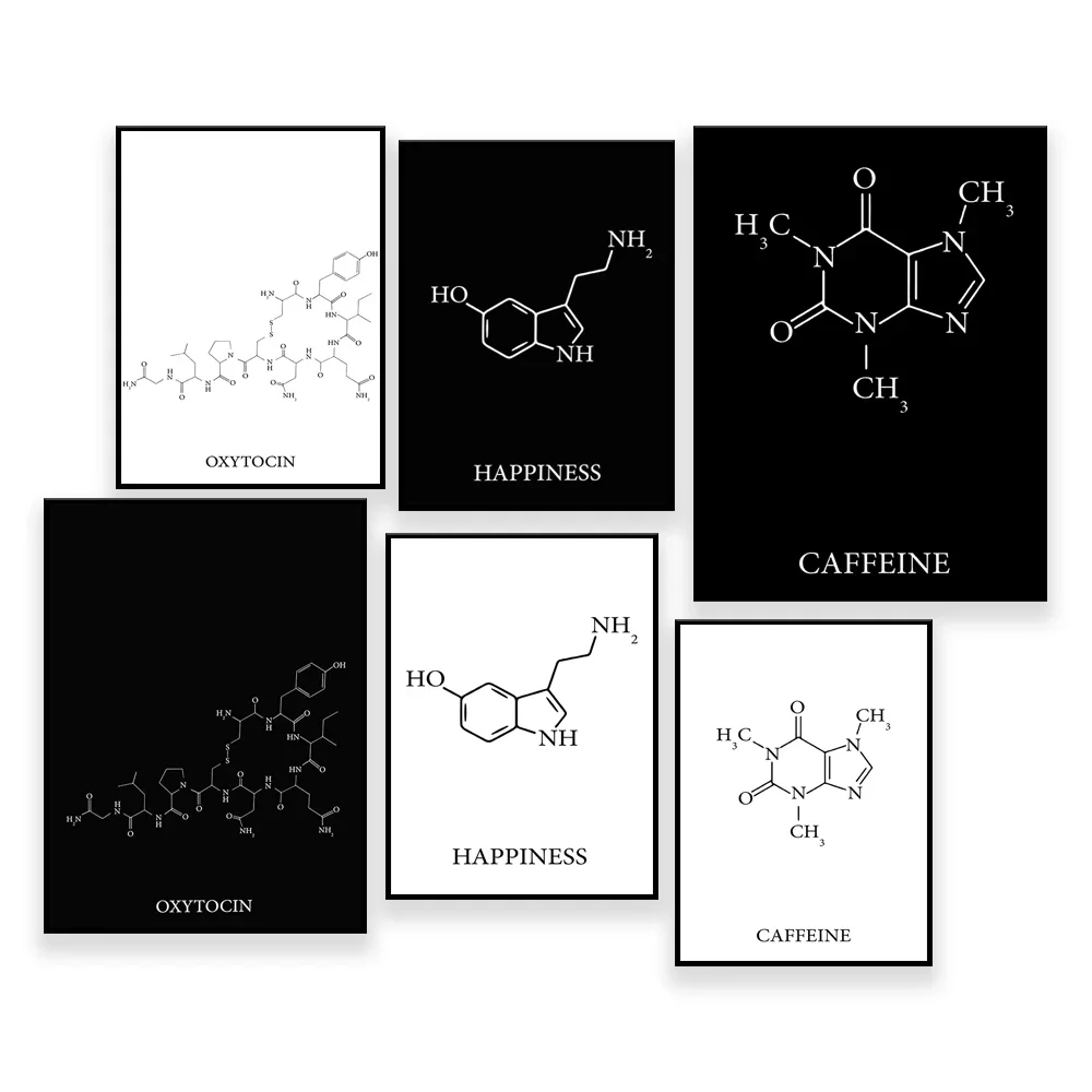 Poster Love Molecule, Love, Lover Print, Graphic Print, Abstract Figure poster