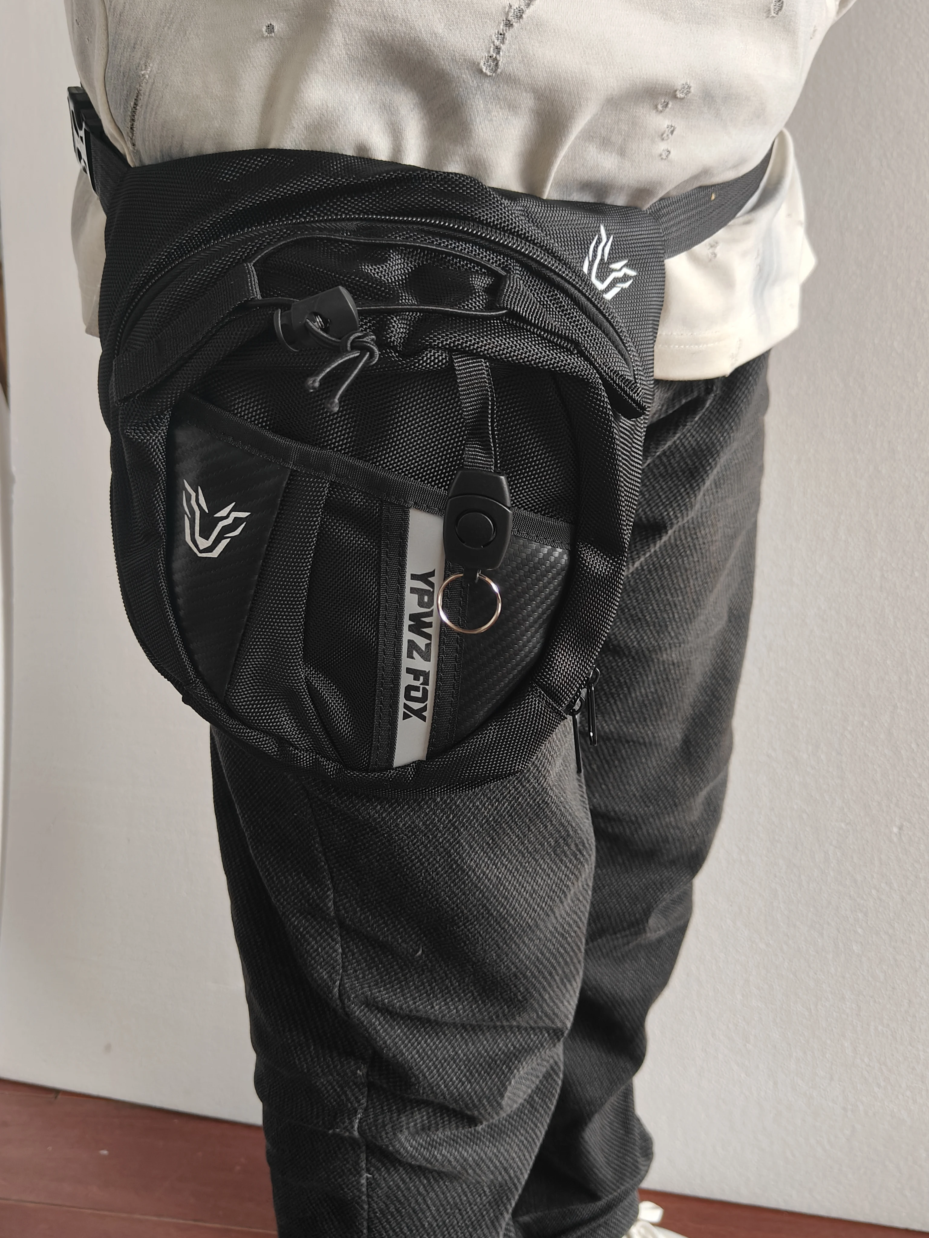 

ypwzMen Nylon Waist Packs Leg Bag Waterproof Waistpack Military Motorcycle Funny Drop Belt Pouch Fanny Pack Waist Bag Belt Packs