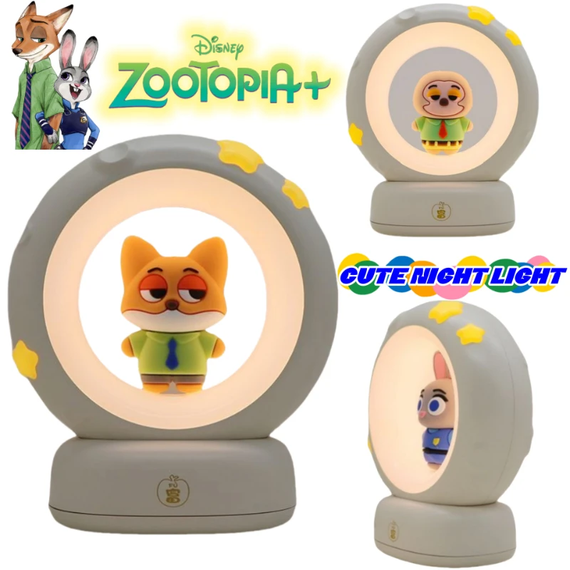 

Ночник Disney Zootopia (Люди-животные) Джуди Хоппс и Ник Вайлд, аниме, двухмерный, для спальни, прикроватный, атмосферный светильник, украшение, подарок на день рождения