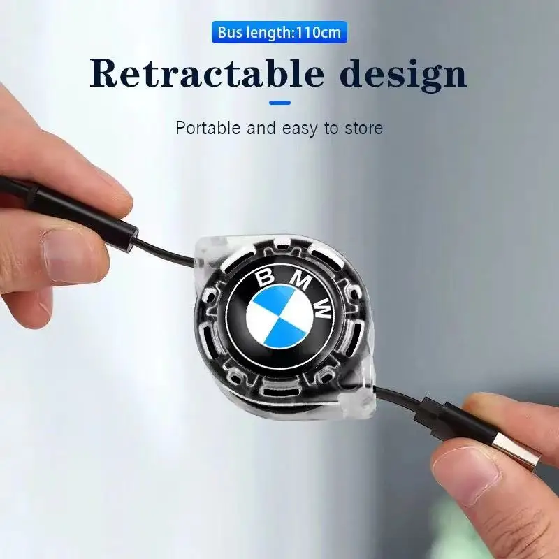 Auto-Innenzubehör 3-in-1-USB-Kabel für E36 E39 E46 E60 E61 BMW E90 X3 X5 X6 USB-Schnellladekabel Telefone Schnellladung