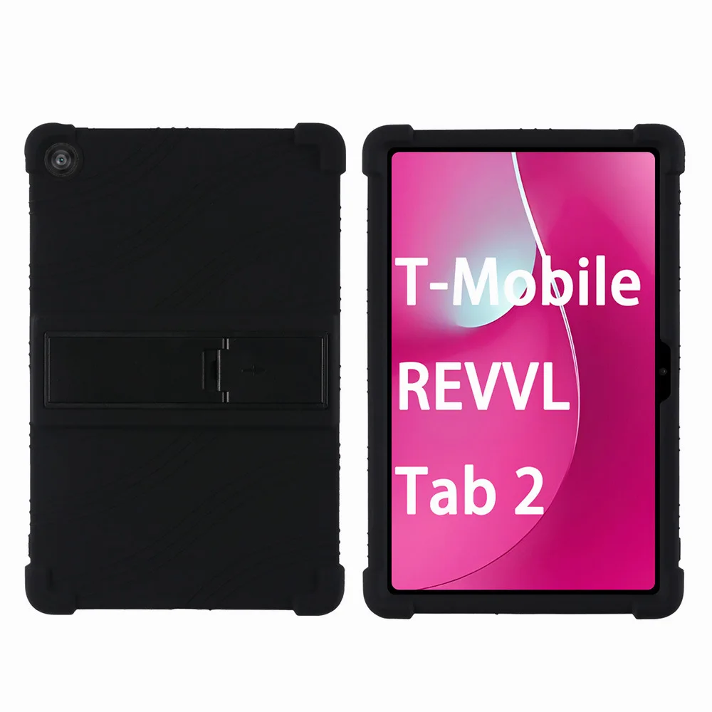 

Для T-Mobile REVVL Tab 2 10,1 дюйма, чехол 2025, утолщенная противоударная подставка, мягкий силиконовый чехол Revvl Tab2 2025 10,1 дюйма, детский чехол для планшета