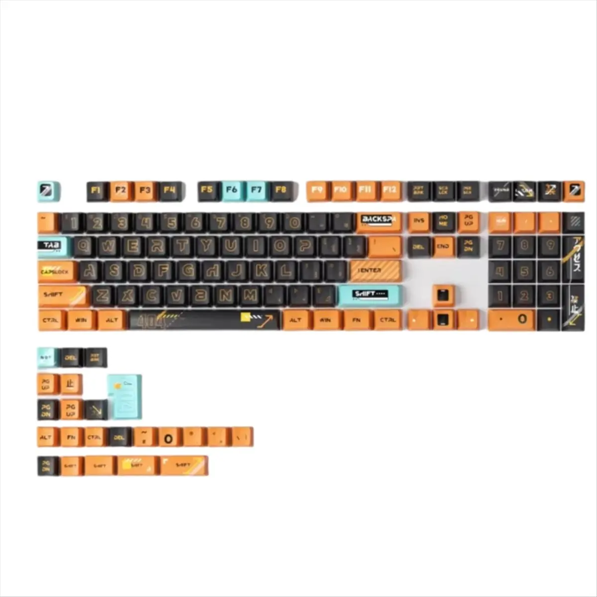 ^&*Summer sale- 131 Keys Keycaps PBT Cherry Profile Five Side Thermal Sublimation Thicken Caps for Mechanical Keyboard