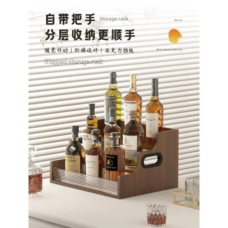 Wine rack wine cabinet bar counter ladder display rack tabletop red  rack white wine bottle
