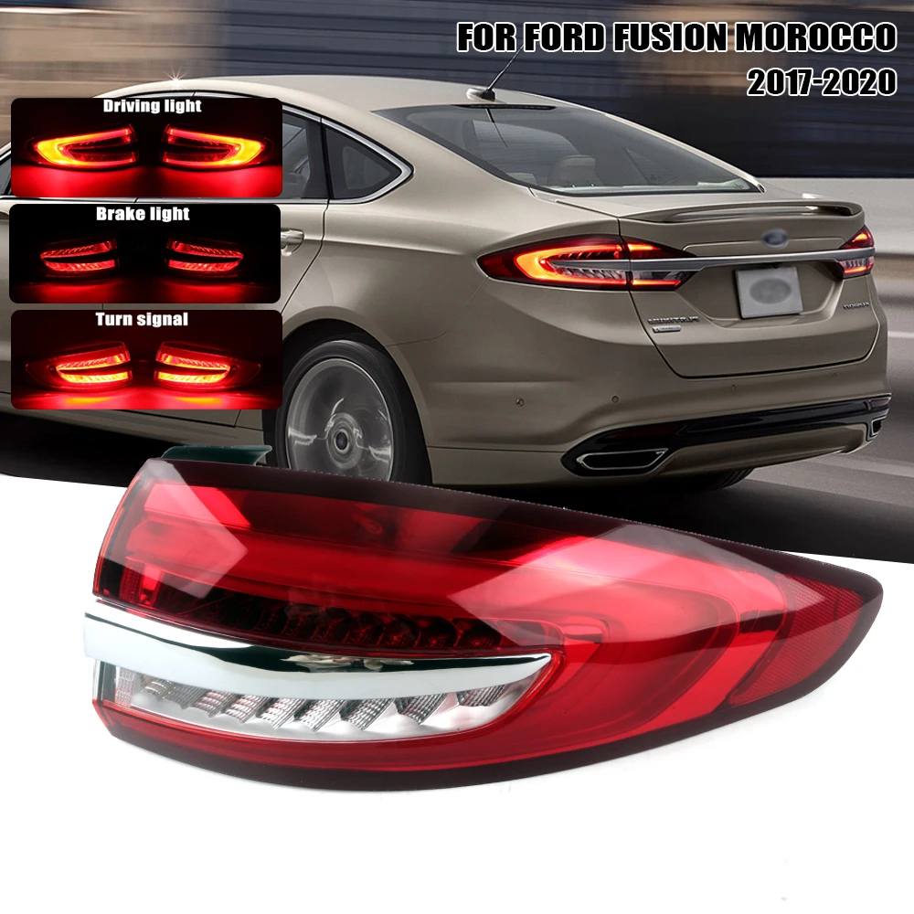 

LED Rear Tail Light For Ford Fusion Morocco 2017 2018 2019 2020 Car Signal Brake Lamp Bumper Warning Light