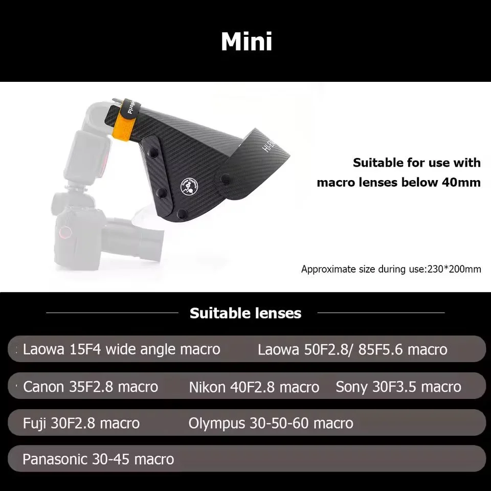 Guage Universal Hoof Cover Flash Diffuser Softbox Speedlight Reflector Snoot Camera Accessories for Macro Lens Shooting image 3