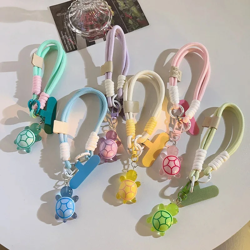 Pink Turtle Piece Pendant Mobile Phone Lanyard Camera Keychain Pendant Lanyard Trinket Pendant