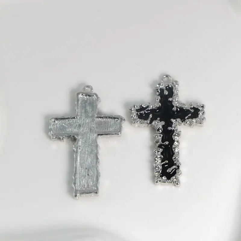 New 2/piece 30 * 47MM Alloy Oil Drop Cross Pendant Drop DIY Necklace Bag Bracelet Hair Accessory Pendant