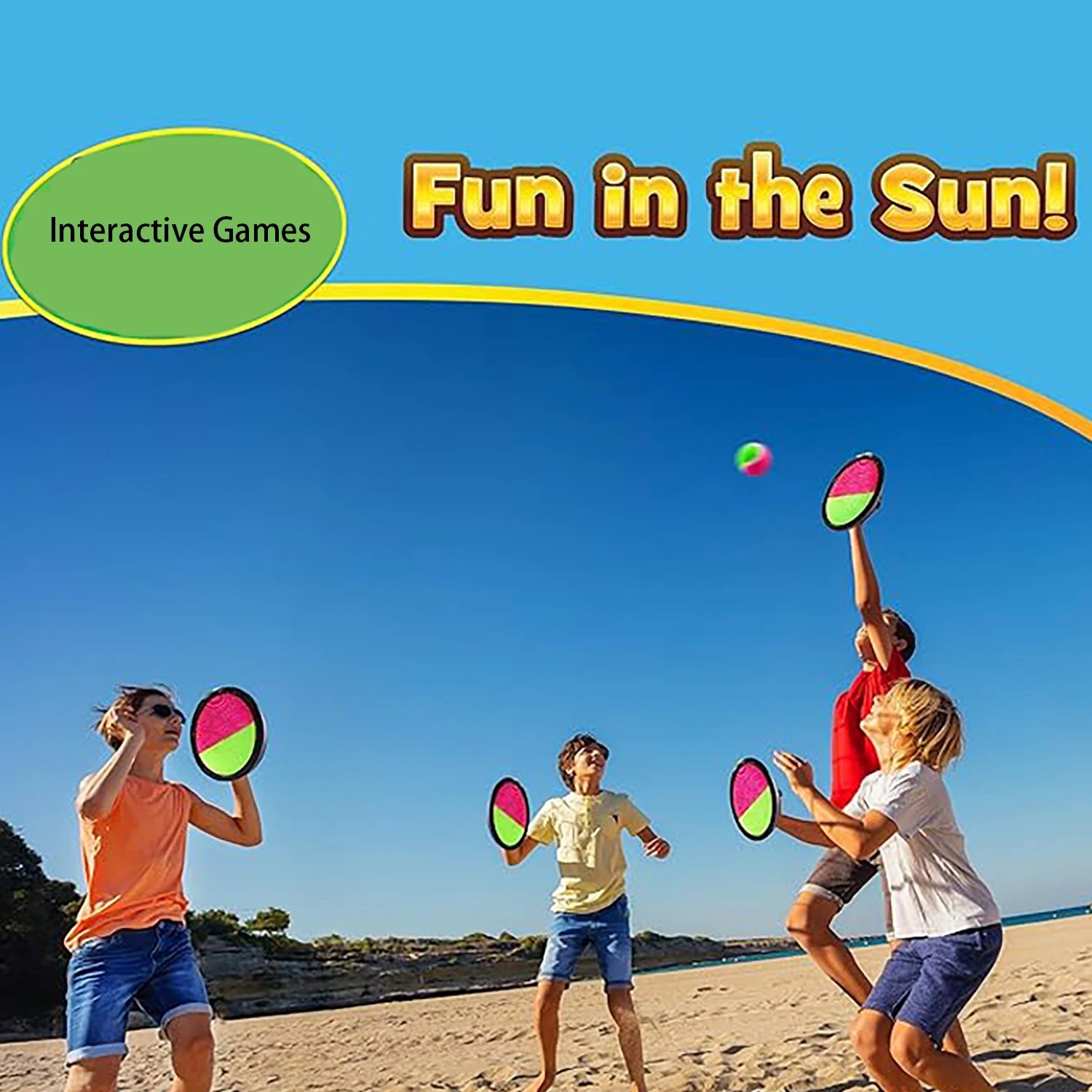 Kreatywne zabawki sportowe do użytku wewnątrz i na zewnątrz, na plażę i do ogrodu, dla dzieci, do zabawy w piłkę w dłoniach, lepkie tarcze, rakiety, piłki do rzucania i chwytania.