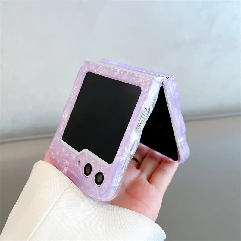 Funda de teléfono con patrón colorido para Samsung Galaxy ZFlip3, ZFlip4, ZFlip5, ZFlip6, carcasa trasera dura de PC para ZFlip6