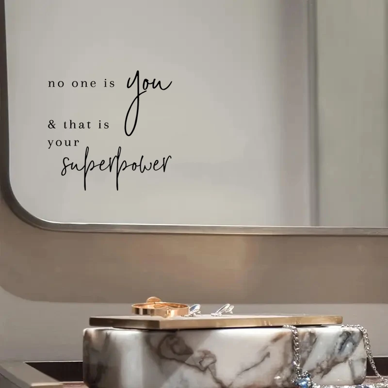 No One Can Become You, This Is Your Superpower, Mirror Makeup Mirror Stickers, Car Sticker, Car Window Decoration