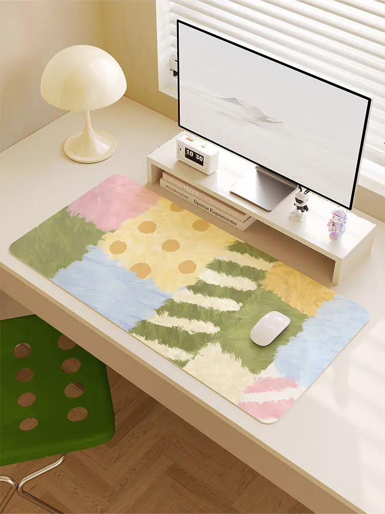 Girl Fresh American Leather Mouse Pad Oversized Computer Table Mat Office Countertop Protective Mat Advanced Learning Tablecloth