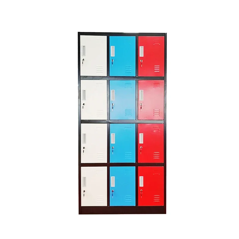 Door Locker Customized Metal Gym Locker Clothing Storage Steel Lockers for Changing Room Office Staff OEM 12 Door