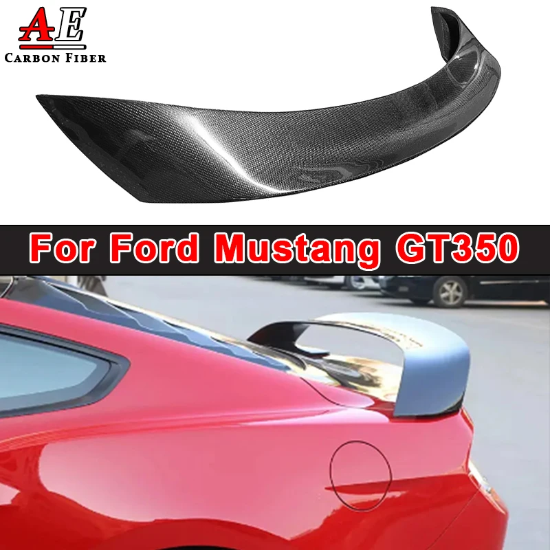 GT350 Style Rear Trunk Spoiler Wing For Ford Mustang 2015-2020 Rear Trunk Boot Wing Lip Spoiler Carbon Fiber Body Kit