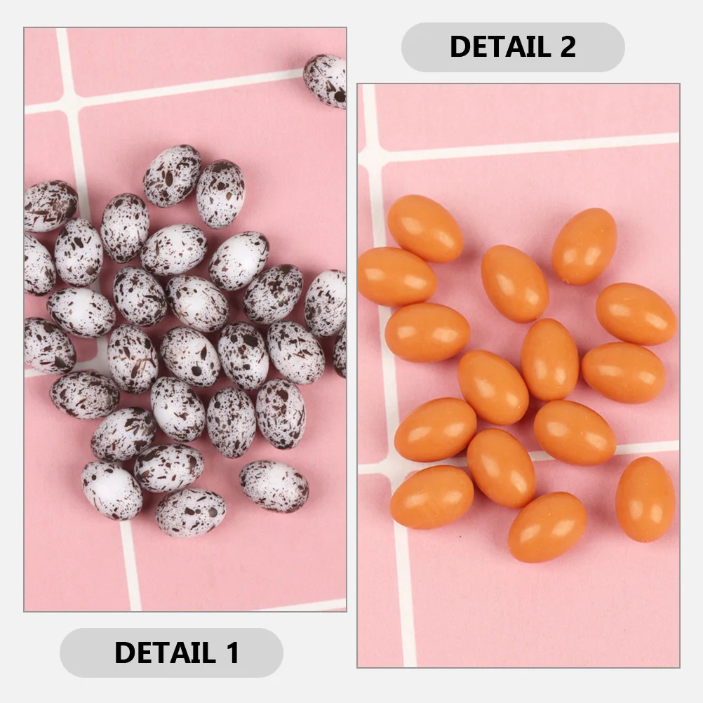 

30 Pcs Imitation Eggs Miniature Manual Decorative Model Plastic Decoration Colorful Artificial Decorations