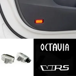 2X For Skoda VRS Octavia A7 2015 -2022 Karoq YETI 2012-2017 Kodiaq 2016-2021 Accessories LED Car Door Light Logo Projector Lamps