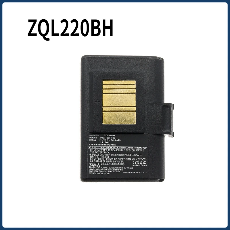 

3400mAh 7.4V 25.16WH Batteries for Zebra QLN220 QLN320 ZQ510 Printer Battery P1023901 Accessories & Parts Battery Packs