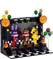 Five Nights Security Breach Stage Building Block Toy, Classic Horror Game Stage with Fazbear Monster Building Set, 467PCS